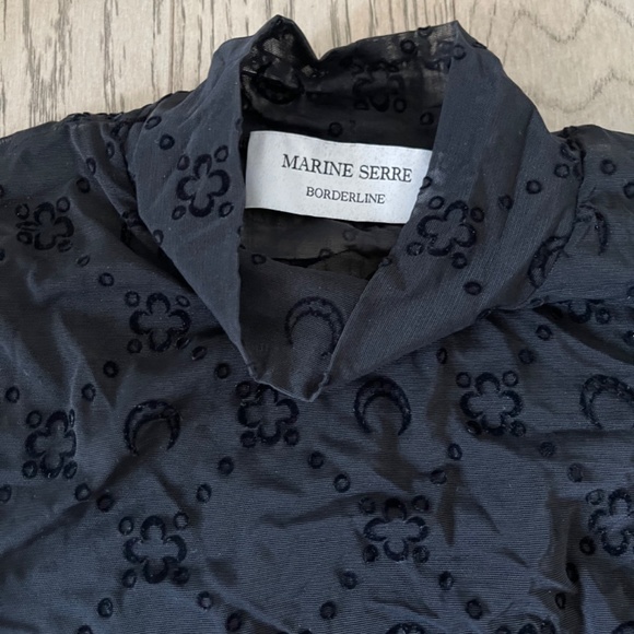Marine Serre Flocked Sheer Monogram Top size M - Picture 3 of 5